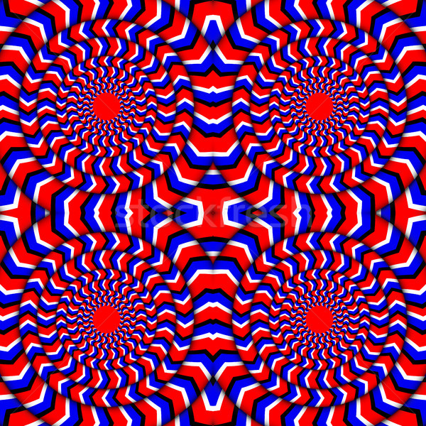 Hypnotic Of Rotation. Perpetual Rotation Illusion. Background With Bright Optical Illusions of Rotat Stock photo © pikepicture