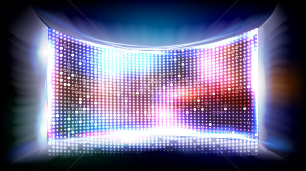 Screen LED Vector. Bright Monitor. Club Disco Screen. Illustration Stock photo © pikepicture
