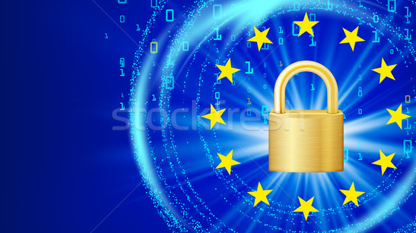 GDPR Background Vector. Padlock. General Data Protection Regulation. Security Technology. Illustrati Stock photo © pikepicture
