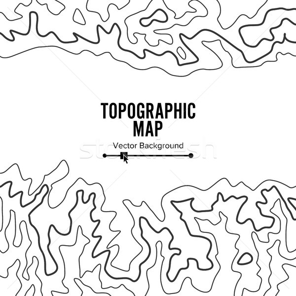 Contour Topographic Map Vector. Geography Wavy Backdrop. Cartography Graphic Concept. Stock photo © pikepicture