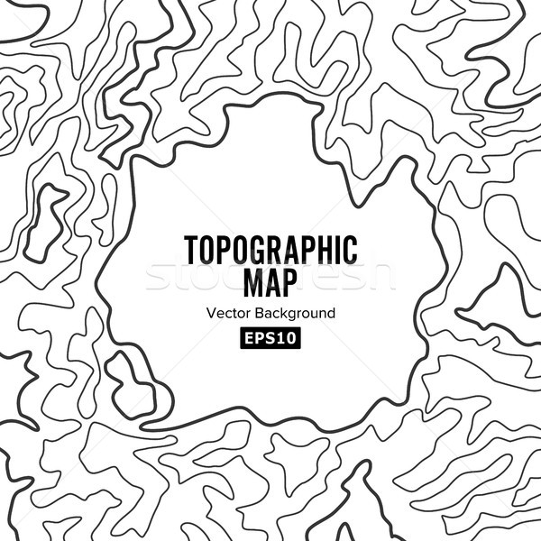 Topographic Map Background Concept. Elevation . Topo Contour  . Isolated On White Stock photo © pikepicture