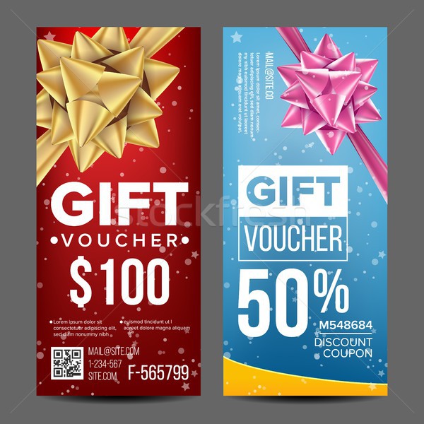 Voucher Coupon Template Vector. Vertical Leaflet Offer. Promotion Advertisement. Special Offer. Free Stock photo © pikepicture