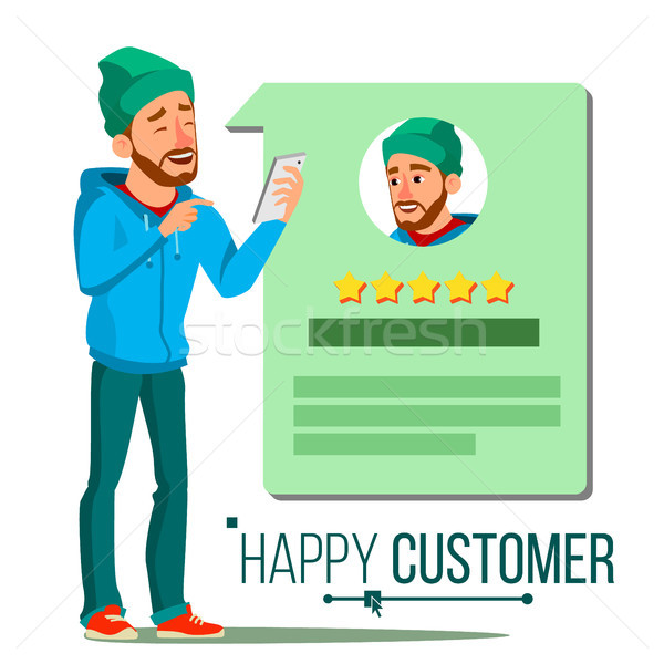 Feliz cliente vetor positivo felicidade isolado Foto stock © pikepicture