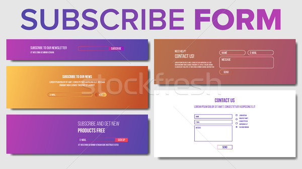 Website Subscribe Form Vector. Everyday Updates. For Website Letter. Illustration Stock photo © pikepicture