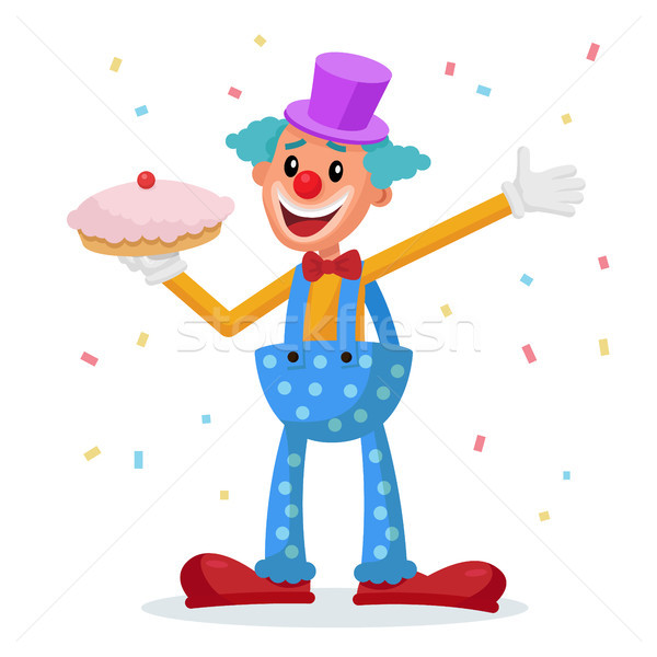 Funny Clown Vector. Decorative Icon. Trick Costume. Circus Show. Cartoon Character Illustration Stock photo © pikepicture