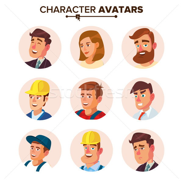 People Avatars Collection Vector. Default Characters Avatar. Cartoon Flat Isolated Illustration Stock photo © pikepicture