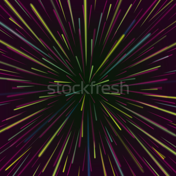 Space Vortex Vector. Abstract Background With Star Warp, Stars Burst Or Hyperspace. Stock photo © pikepicture