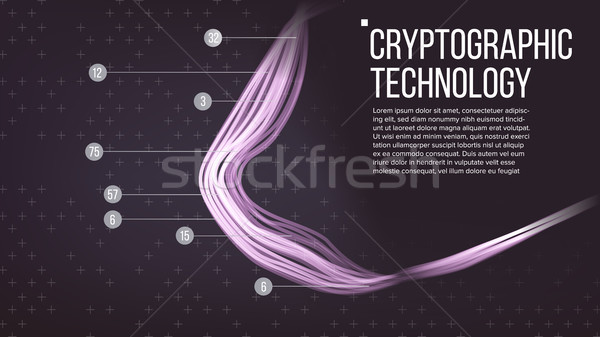 Cryptographic Technology Background Vector. Modern Science Visualization. Digital Illustration Stock photo © pikepicture