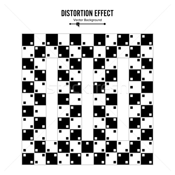 Stock photo: Optical Illusion. Vector 3d Art. Distortion Dynamic Effect. Geometric Magic Background.