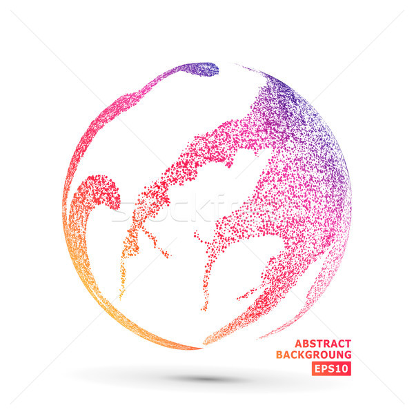 [[stock_photo]]: Coloré · sphère · vecteur · lumineuses · pointillé · résumé