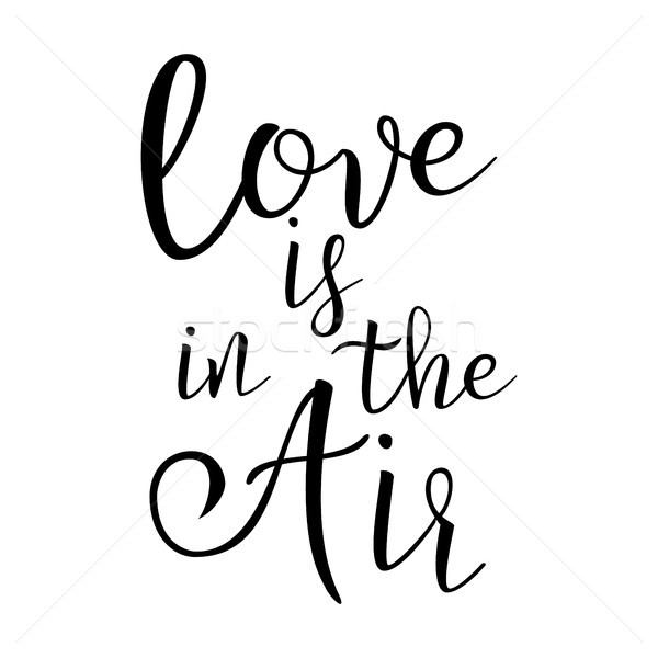 Stock photo: Quote About Love. Handwritten Inspirational Text. Modern Brush Calligraphy Isolated On White Backgro