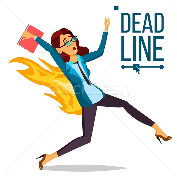 Deadline Concept Vector. Lack Of Time. Mess And Deadline Tasks. Stress In Office. Running Business W Stock photo © pikepicture