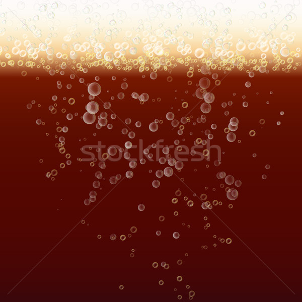 Stock photo: Beer Foam Background. Light Bright, Bubble And Liquid. Vector Illustration