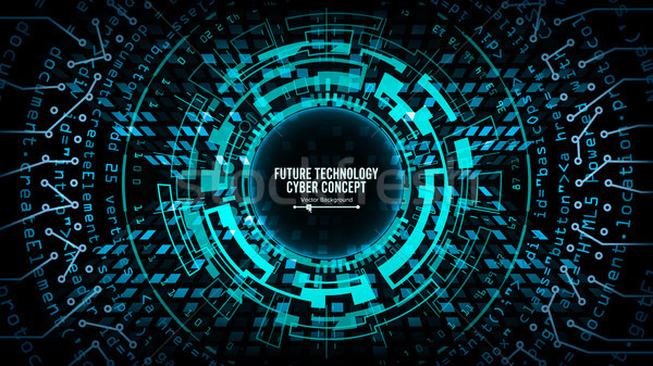 Abstract Futuristic Technological Background Vector. Hi Speed Digital Design. Security Network Backd Stock photo © pikepicture