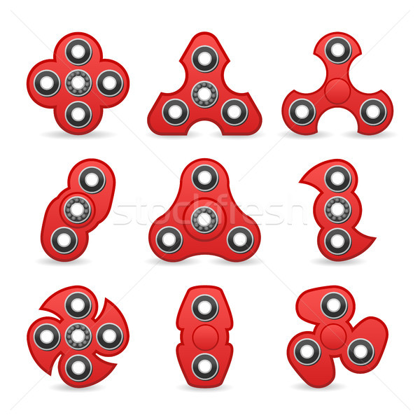 Hand Spinner Toy. Fidget Toy For Increased Focus, Stress Relief. Flat Vector Icons Stock photo © pikepicture