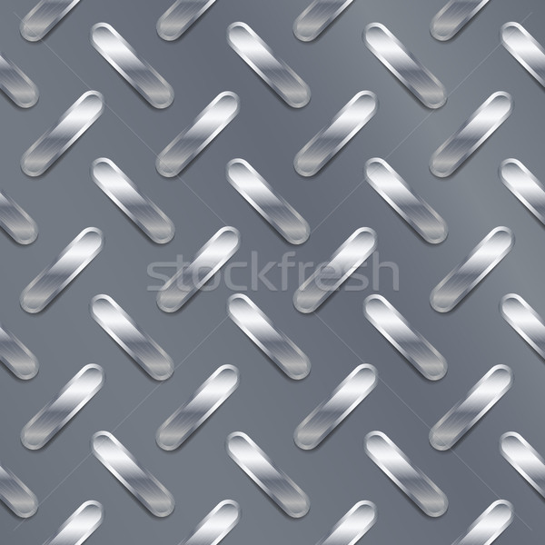 Corrugated Seamless Background. Good For Web Design. Realistic Corrugated Steel Plate Illustration.  Stock photo © pikepicture