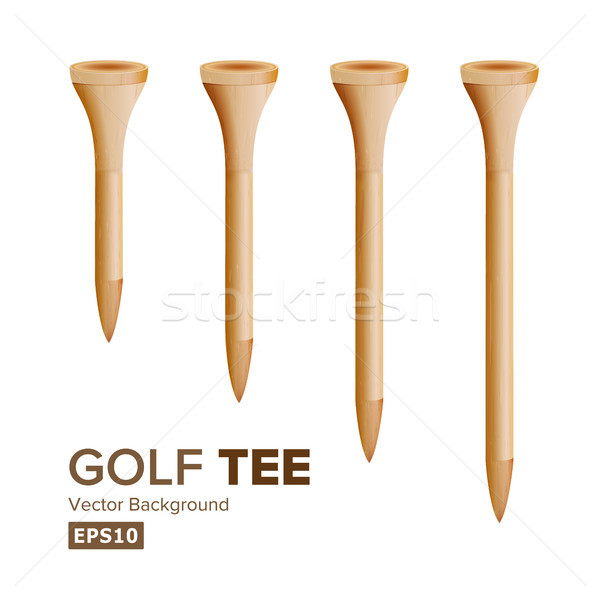 Stock foto: Golf · Vektor · realistisch · Illustration · Holz · Golfen