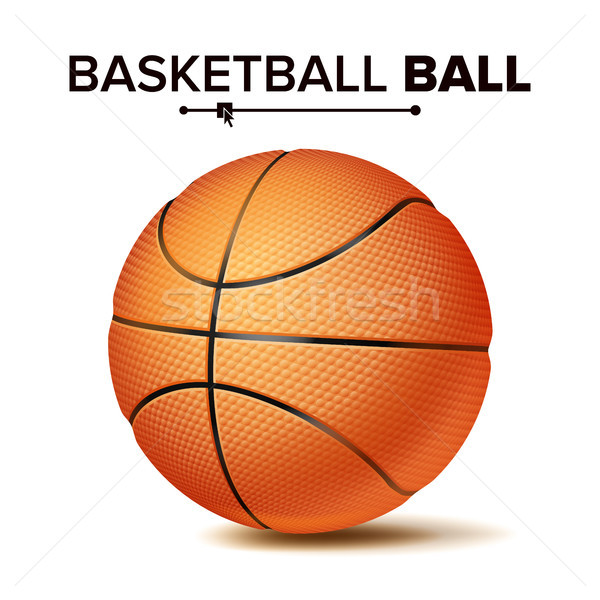 Valósághű kosárlabda labda vektor klasszikus narancs Stock fotó © pikepicture