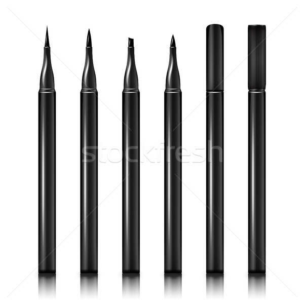 Conjunto cosmético make-up delineador lápis vetor Foto stock © pikepicture