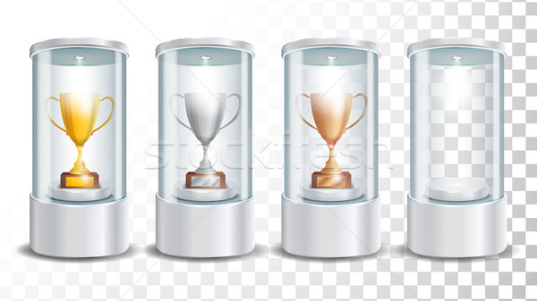 Transparent Glass Museum Showcase Podium Stock photo © pikepicture