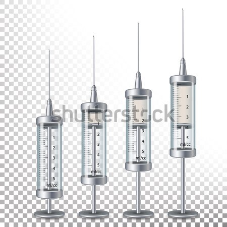 Imagine de stoc: Vector · plastic · medical · seringă · izolat · injecţie