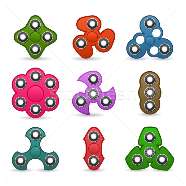 Hand Spinner Toy. Fidget Toy For Increased Focus, Stress Relief. Popular Toys For Stress Relief. Iso Stock photo © pikepicture