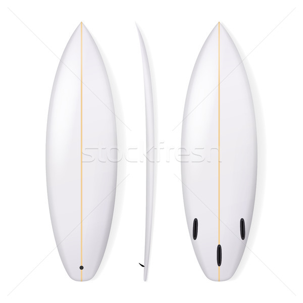 Realistyczny deska surfingowa wektora surfing pokładzie odizolowany Zdjęcia stock © pikepicture