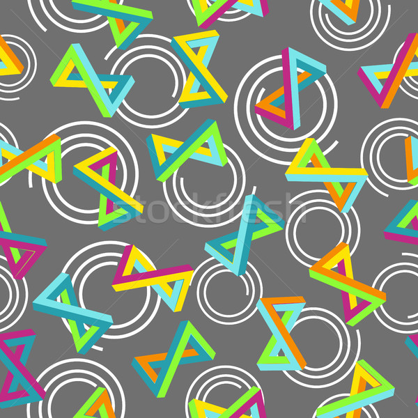 ベクトル パターン 80年代 幾何学的な シームレス 抽象的な ストックフォト © pikepicture