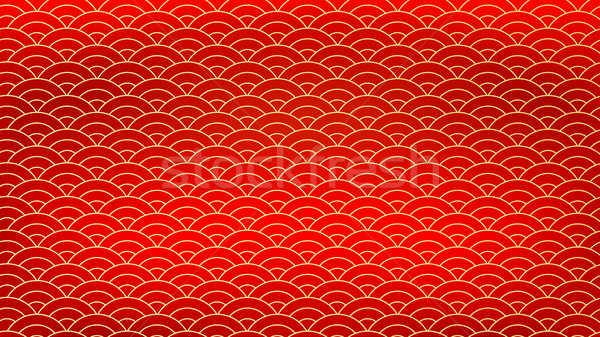 Chinese Ornament Vector. Traditional Oriental Background. Japanese Sea. Illustration Stock photo © pikepicture