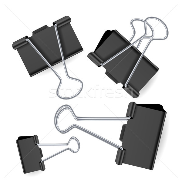 Small Binder Clips Vector Isolated Stock photo © pikepicture