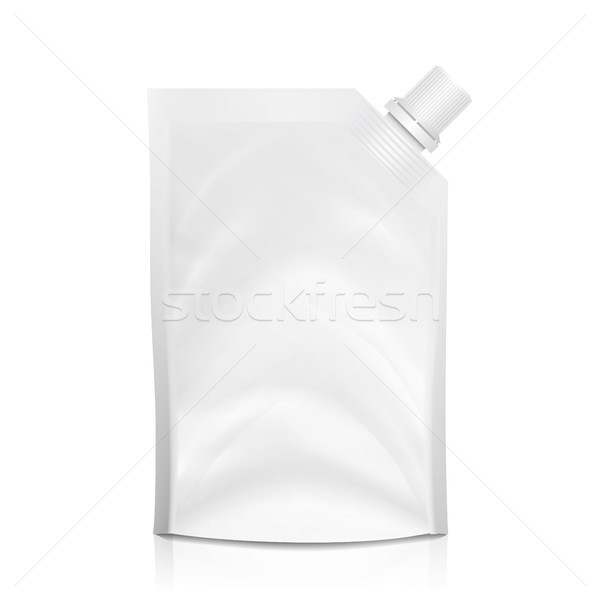 Blank Doypack Vector. Realistic White Doy-pack Stock photo © pikepicture