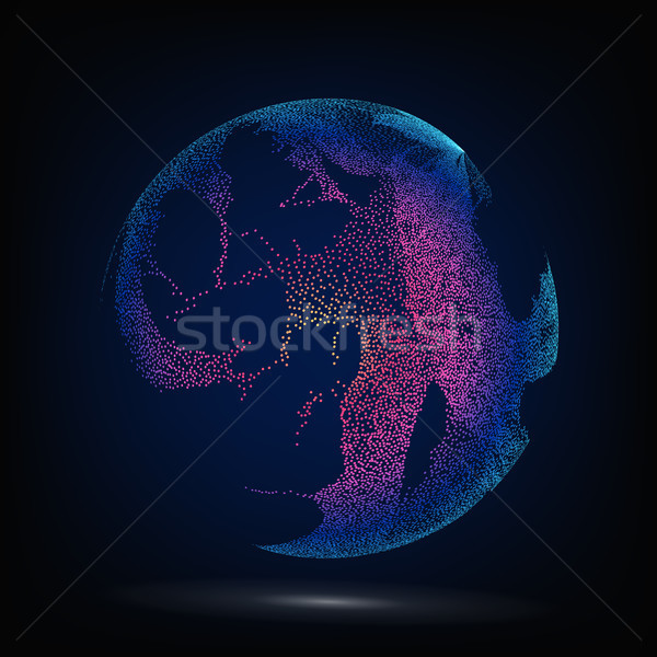 Kolorowy sferze wektora streszczenie kropkowany Zdjęcia stock © pikepicture