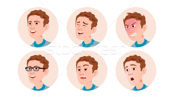 Avatar Icon Man Vector. User Person. Trendy Image. Flat Cartoon Character Illustration Stock photo © pikepicture