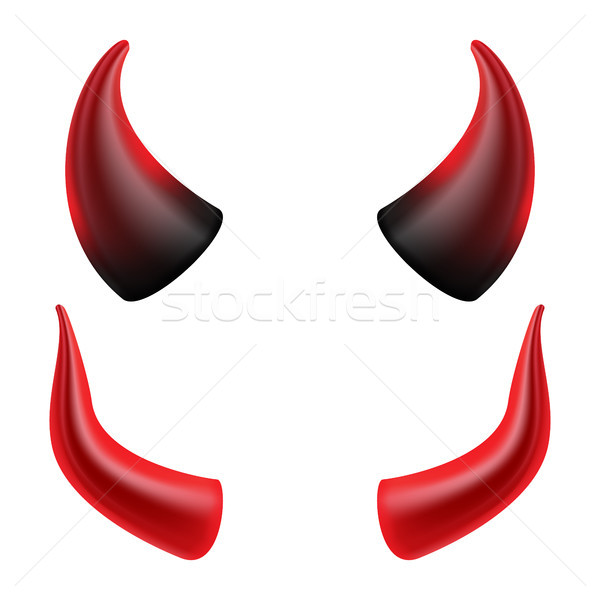Devil Horns Vector. Demon Or Satan Horns Symbol, Sign, Icon. Isolated Stock photo © pikepicture