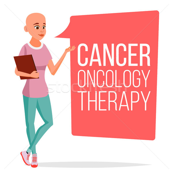 Chemotherapy Patient Woman Vector. Female With Cancer. Medical Oncology Therapy Concept. Treatment.  Stock photo © pikepicture