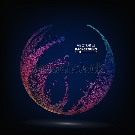 Colorful Sphere Composition Vector. Dotted Abstract Graphics Stock photo © pikepicture