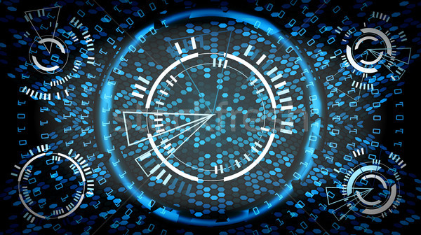 Future Technology Cyber Concept Background. Abstract Hi Speed Digital Design. Security Network Backd Stock photo © pikepicture