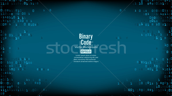 Binary Code Background Vector. High-Tech Matrix Background With Digits Stock photo © pikepicture