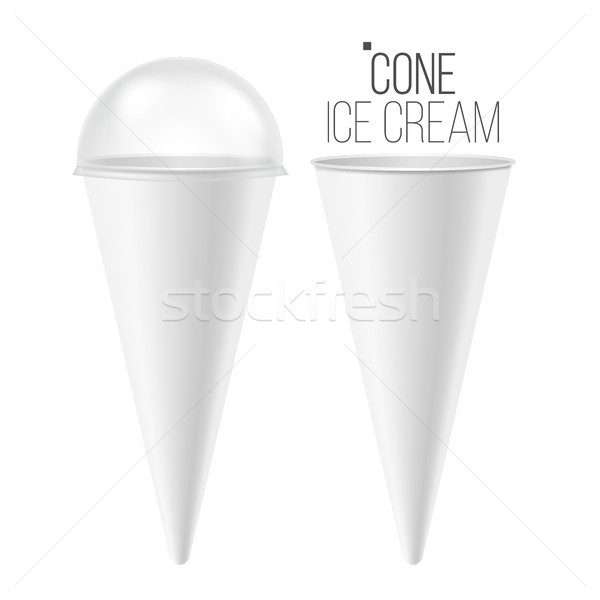 Cono gelato up vettore 3D realistico clean Foto d'archivio © pikepicture