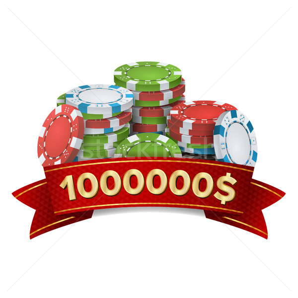 Casino Winner Background Vector. Gambling Poker Chips Illustration. Jackpot Prize Design Illustratio Stock photo © pikepicture