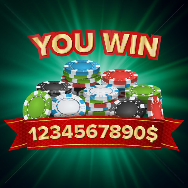You Win. Winner Background Vector. Jackpot Illustration. Big Win Banner. For Online Casino, Playing  Stock photo © pikepicture