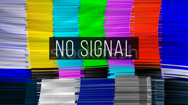 Test kolor ekranu zniekształcony telewizja nie Zdjęcia stock © pikepicture
