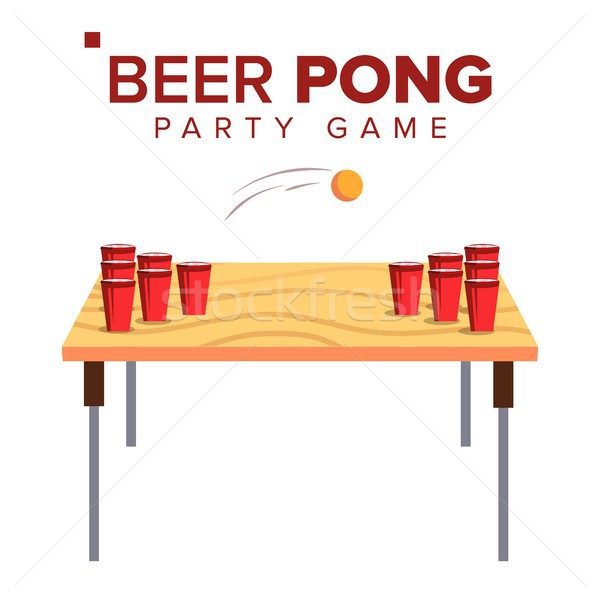 Birra gioco vettore alcol party rosso Foto d'archivio © pikepicture