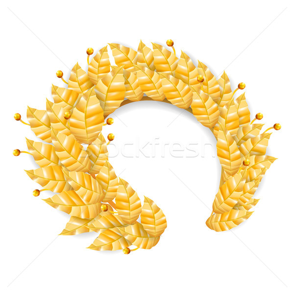Laurel Crown. Greek Wreath With Golden Leaves Stock photo © pikepicture