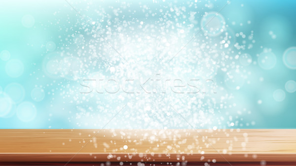 Christmas Background Vector. Blue Winter Holidays Advertising Background. Table Top Good For Display Stock photo © pikepicture