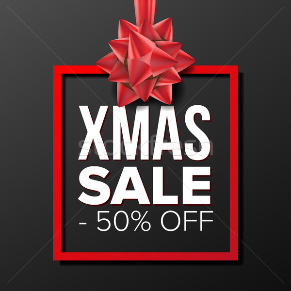 Christmas Sale Banner Vector. December Holidays Xmas Sale Poster. Marketing Advertising Design Illus Stock photo © pikepicture