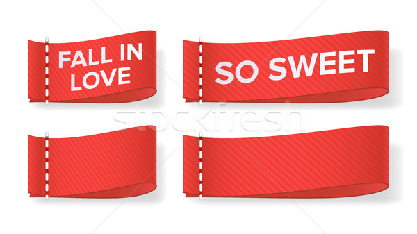 Valentine s Day Clothing labels Vector. Isolated On White Illustration Stock photo © pikepicture