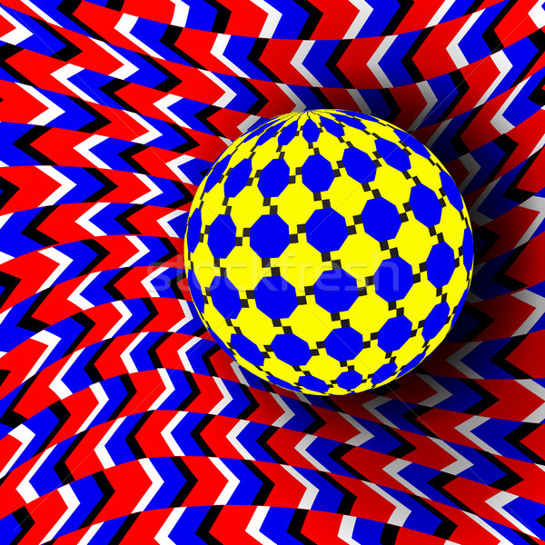 Illusion Vector. Optical 3d Art. Rotation Dynamic Optical Effect. Swirl Illusion. Movement Executed  Stock photo © pikepicture