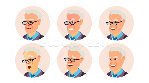 Avatar Man Vector. User Portrait. Office Worker. Isolated Flat Cartoon Illustration Stock photo © pikepicture