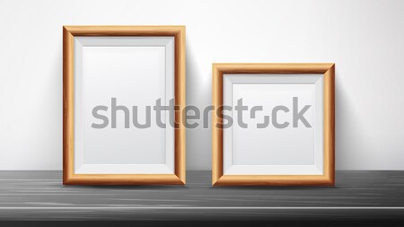 Foto stock: Realista · negro · marco · establecer · vector · buena